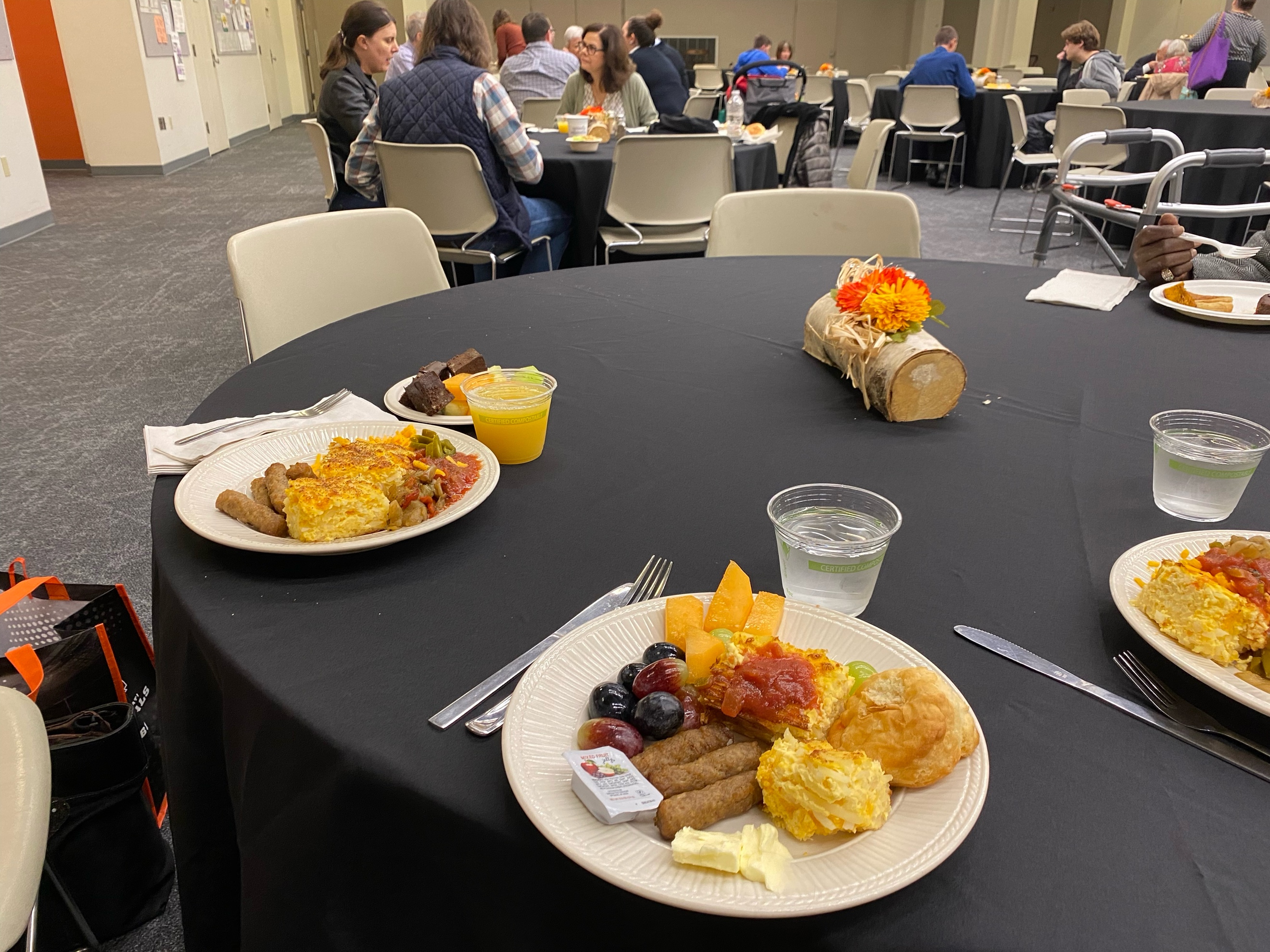 Sunday brunch in the undercroft in Mid October 2023.